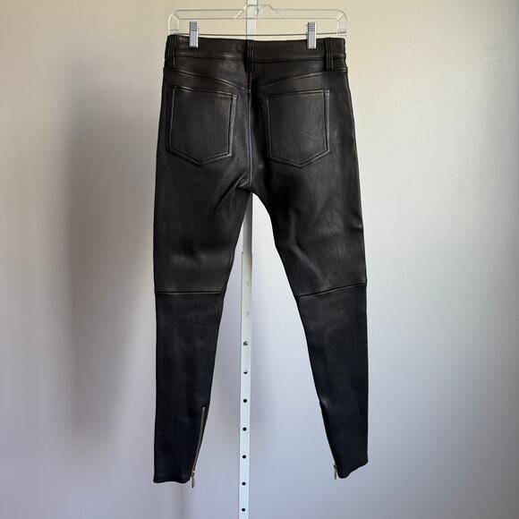 Anine Bing sz 36 or 6 black‎ zipper 100% leather pants NWT - Picture 8 of 10